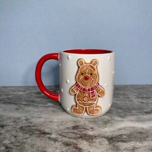 Disney Winnie the‎ Pooh Gingerbread Christmas Mug Zrike Brands 3D Ceramic